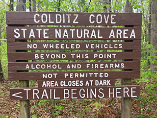 Colditz Cove sign